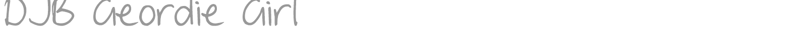 Geordie Girl font preview